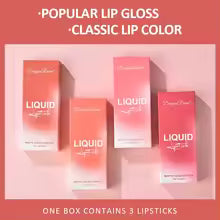 Set of long-lasting liquid lipsticks